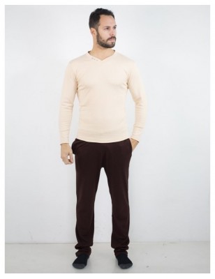 Pyjama Homme -beige/Marron