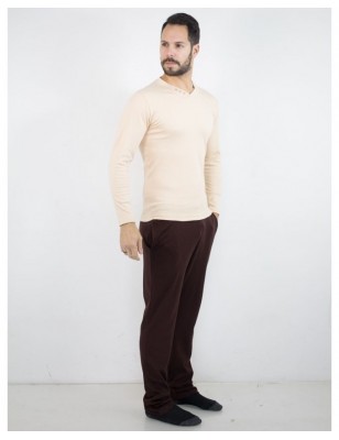 Pyjama Homme -beige/Marron